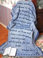 The Lord's Prayer Throw Blanket - Blue